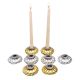 Silver and Golden Glass Designer Candle Stand Pack of 8